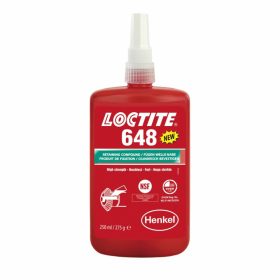   LOCTITE 648 Nagy hőállóságú rögzítő, olajos felületen is működik, növelt hőállóságú (180ºC), inaktív anyagokon is kikeményedik 
