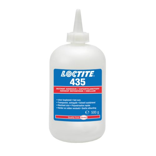 LOCTITE 435 Átlátszó, jó lefejtési szilárdságú pillanatragasztó