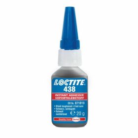   LOCTITE 438 Nagy lefejtési szilárdságú pillanatragasztó, fekete