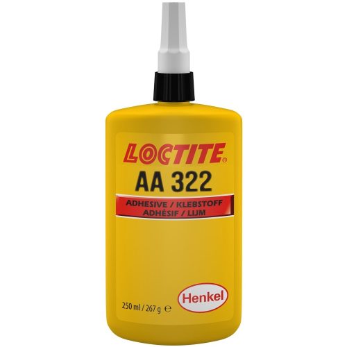 LOCTITE AA 322 Közepes viszkozitású UV ragasztó műanyaghoz, fémhez, üveghez